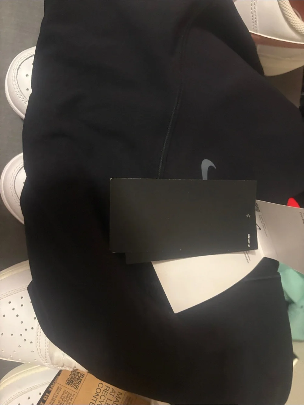 Nike Woman’s Black Jogger Sweatpants with Swoosh Accent